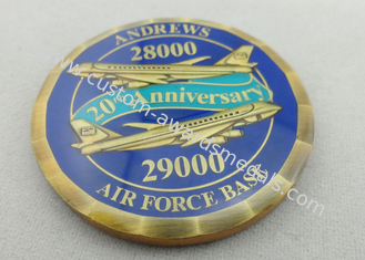 τρισδιάστατο χαλκός μετάλλων/κράμα ψευδάργυρου/εξατομικευμένο πηούτερ νόμισμα της Air Force One για τα βραβεία, με το λέιζερ που χαράσσεται