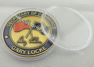 η 2$α ή τρισδιάστατη παλαιά χρυσή επένδυση Gary Locke προσωποποίησε τα νομίσματα για τα βραβεία, αναμνηστικό, στρατιωτικό
