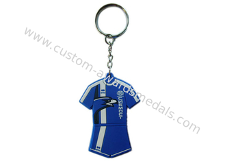 Ζωηρόχρωμο PVC Keychain, προσαρμοσμένες βασικές αλυσίδες ποδοσφαιριστών για τις τσάντες