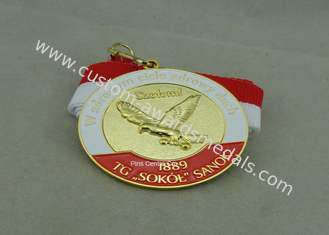 Μαλακό μετάλλιο σμάλτων ρίψεων κύβων, τρέχοντας μετάλλιο μαραθωνίου με την κορδέλλα εκτύπωσης