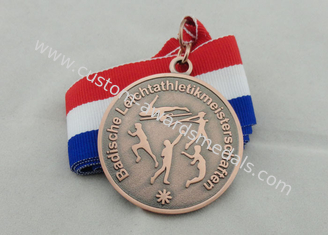 τρισδιάστατα χαραγμένα μετάλλια κορδελλών 50 χιλ., μετάλλιο αναμνηστικών Triathlon με την κορδέλλα λαιμών