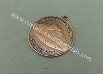 Αθλητικού παλαιά χαλκού χυτά κύβος μετάλλια κορδελλών μεταλλίων τρισδιάστατα με το υλικό ορείχαλκου