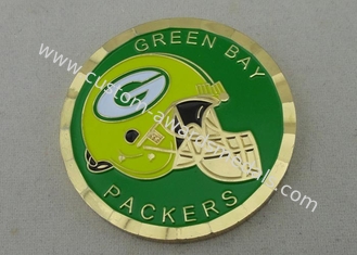 Εξατομικευμένα οι Green Bay Packers νομίσματα από τον ορείχαλκο που χτυπιέται με τη συσκευασία τσαντών PVC