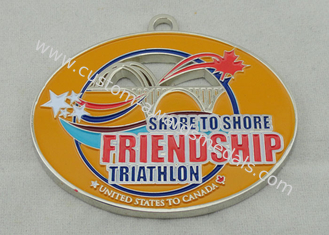 Συνθετική επένδυση νικελίου μεταλλίων φιλίας 2.5 ίντσα για τις ΗΠΑ Triathlon