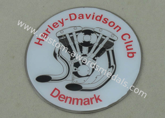 Χαραγμένα φωτογραφία διακριτικά αναμνηστικών 3.0inch, εποξικό διακριτικό λεσχών του Harley Davidson