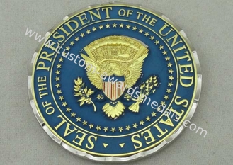Διπλοί τόνοι που καλύπτουν τα επί παραγγελία νομίσματα, σφραγισμένος κύβος μαλακός χαλκός σμάλτων Πρόεδρος Coin
