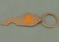 Βασική αλυσίδα λογότυπων επένδυσης χαλκού που διαφημίζει το ανοιχτήρι μπουκαλιών κραμάτων ψευδάργυρου Keychains