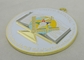 Οριζόντια πίσω μετάλλιο σμάλτων κραμάτων ψευδάργυρου FreeMasons με τη ρίψη κύβων κραμάτων ψευδάργυρου, χρυσή επένδυση