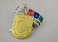 Προσαρμοσμένα χυτά κύβος μετάλλια μενταγιόν ποδοσφαίρου ποδοσφαίρου, επιχαλκωμένα βραβεία πρόκλησης αστυνομίας