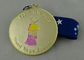 Μετάλλιο σμάλτων γεγονότων οδικής οργής χρυσής επένδυσης με την κορδέλλα για την αθλητική συνεδρίαση