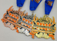 3 μετάλλιο σμάλτων ίντσας, Karate χρυσά μετάλλια βραβείων με την πλήρη κορδέλλα λαιμών εκτύπωσης