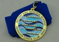 Της Χαβάης τρισδιάστατο μετάλλιο κορδελλών λεσχών κανό από τη ρίψη κύβων κραμάτων ψευδάργυρου με τη χρυσή επένδυση