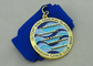 Της Χαβάης τρισδιάστατο μετάλλιο κορδελλών λεσχών κανό από τη ρίψη κύβων κραμάτων ψευδάργυρου με τη χρυσή επένδυση