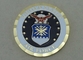 Εξατομικευμένο νόμισμα για την Πολεμική Αεροπορία των Η.Π.Α. με υλικές 2.0 ίντσα χαλκού και άκρη περικοπών διαμαντιών