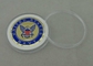 U.S εξατομικευμένο ναυτικό νόμισμα κύβο ορείχαλκου που χτυπιούνται από και 1 3/4 ίντσα, διαφανές κιβώτιο που συσκευάζεται