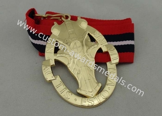 Χυτό κύβος μετάλλιο Demark για το τρέξιμο τρισδιάστατο με τη χρυσή επένδυση κραμάτων ψευδάργυρου