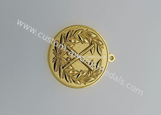 Μετάλλια καλαθοσφαίρισης σιδήρου χρυσής επένδυσης, στρατιωτικός ορείχαλκος μεταλλίων Πολεμικής Αεροπορίας που σφραγίζεται εξατομικευμένος
