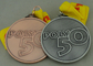 Χυτά κύβος μετάλλια κραμάτων ψευδάργυρου για την αθλητική συνεδρίαση, πολυ παλαιός χαλκός 50 διακριτικών
