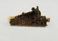 Μικρό νικελίου δώρο φραγμών δεσμών συνήθειας εξατομικευμένο χρυσός με το εποξικό μαύρο τραίνο