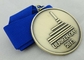 Ulriken OPP 2013 μπλε κύβος μεταλλίων κορδελλών χυτός, παλαιό καλυμμένο ορείχαλκος μετάλλιο