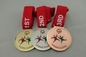 Καλυμμένα χαλκός μετάλλια με την κορδέλλα, ρίψη κύβων για τον ολυμπιακό αγώνα