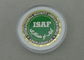 Εξατομικευμένος κύβος νομισμάτων στρατού ορείχαλκου ISFA που χτυπιούνται, διαφανής άκρη διαμαντιών κιβωτίων